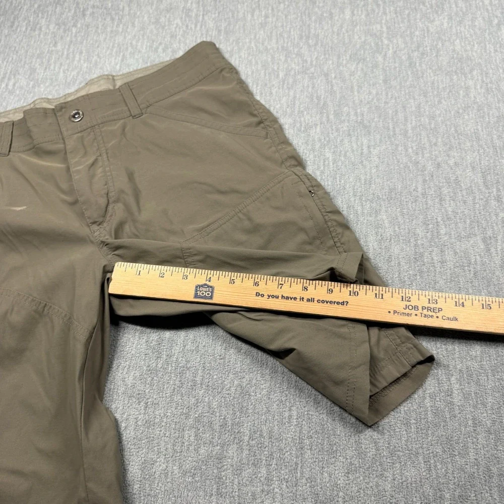 KUHL Renegade Cargo Shorts Mens 34 Tan Brown Stretch Lightweight Hiking Outdoor